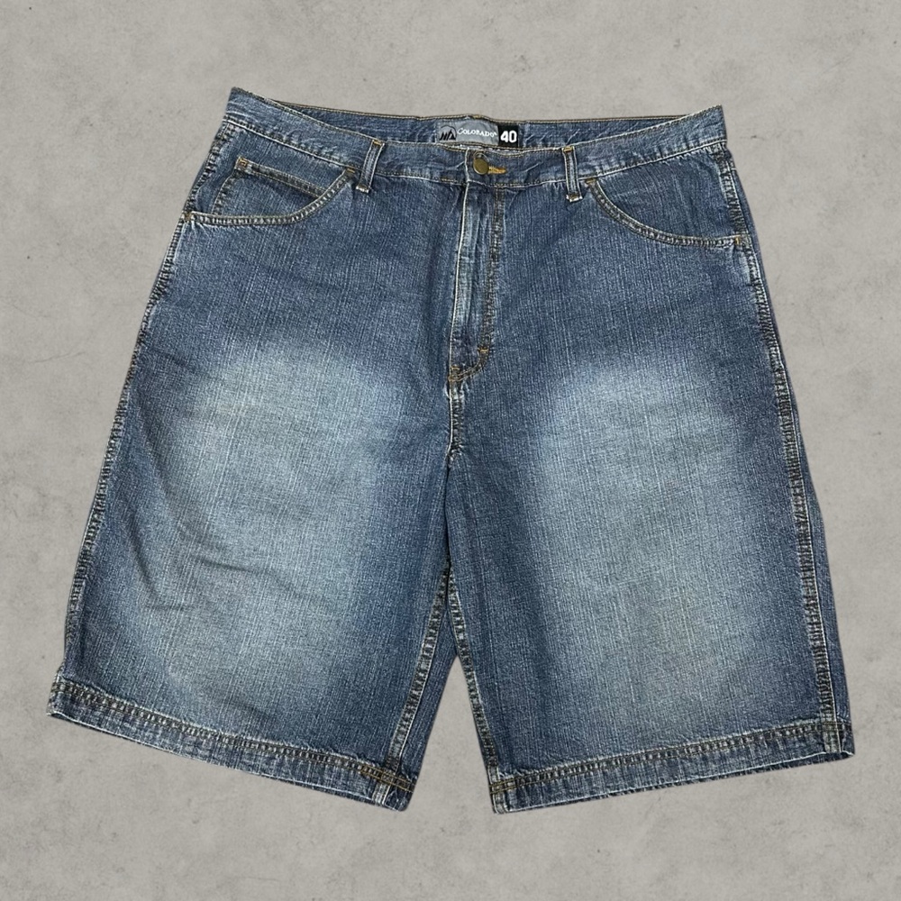 Colorado Jorts Mens 40 Blue Y2K Baggy Wide-Leg Grunge‎ 2000s Hip Hop Skater
